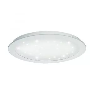 97594 Встраиваемый светильник FIOBBO, 21W (LED), 3000K, Ø300, сталь, белый / пластик с эффектом кристаллов, белый EGLO