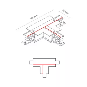 Коннектор для трехфазной трековой системы  T-образный правый 1 Nowodvorski Ctls Power Black 8246