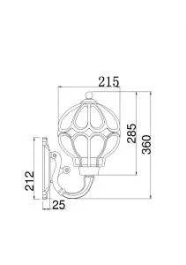 Настенный светильник (бра) Maytoni Outdoor O024WL-01G