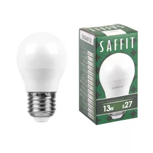 Лампа светодиодная SAFFIT SBG4513 Шарик E27 13W 230V 6400K