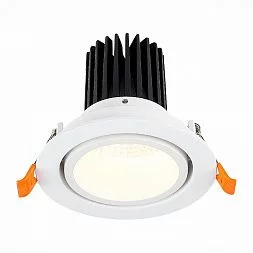 Светильник встр. Белый LED 1*10W 3000K 750Lm Ra>90 38° IP20 D102xH85 170-240V Встраиваемые светильники ST705.538.10