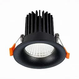 Светильник встр. Черный LED 1*10W 3000K 900Lm Ra>90 38° IP20 D85xH75 170-240V Встраиваемые светильники ST703.438.10