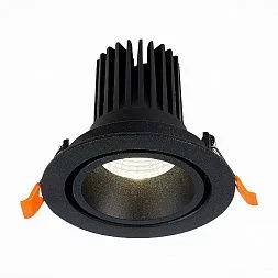 Светильник встр. Черный LED 1*10W 3000K 750Lm Ra>90 38° IP20 D102xH85 170-240V Встраиваемые светильники ST705.438.10