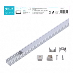 Профиль для ленты LED Gauss врезной гл 12mm - 2m 1/40