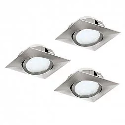 95846 Встраиваемые светильники PINEDA, 3X4,9W (LED), L84, B84, ET40, пластик, матовый никель EGLO