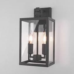 Уличный настенный светильник Candle D 35150/D черный Elektrostandard a058260